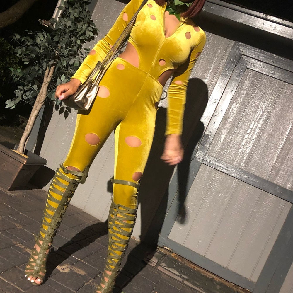 Peek a boo/ open back Jumpsuit
